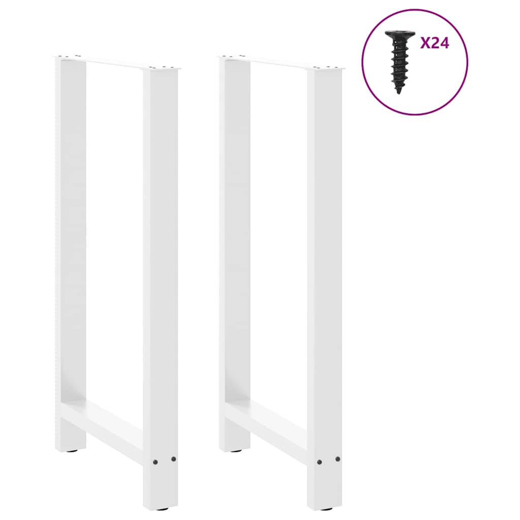 Vidaxl bartafelpoten 2 st 60x(110-111) cm staal wit