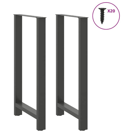 Vidaxl bartafelpoten 2 st 60x(110-111) cm staal antraciet