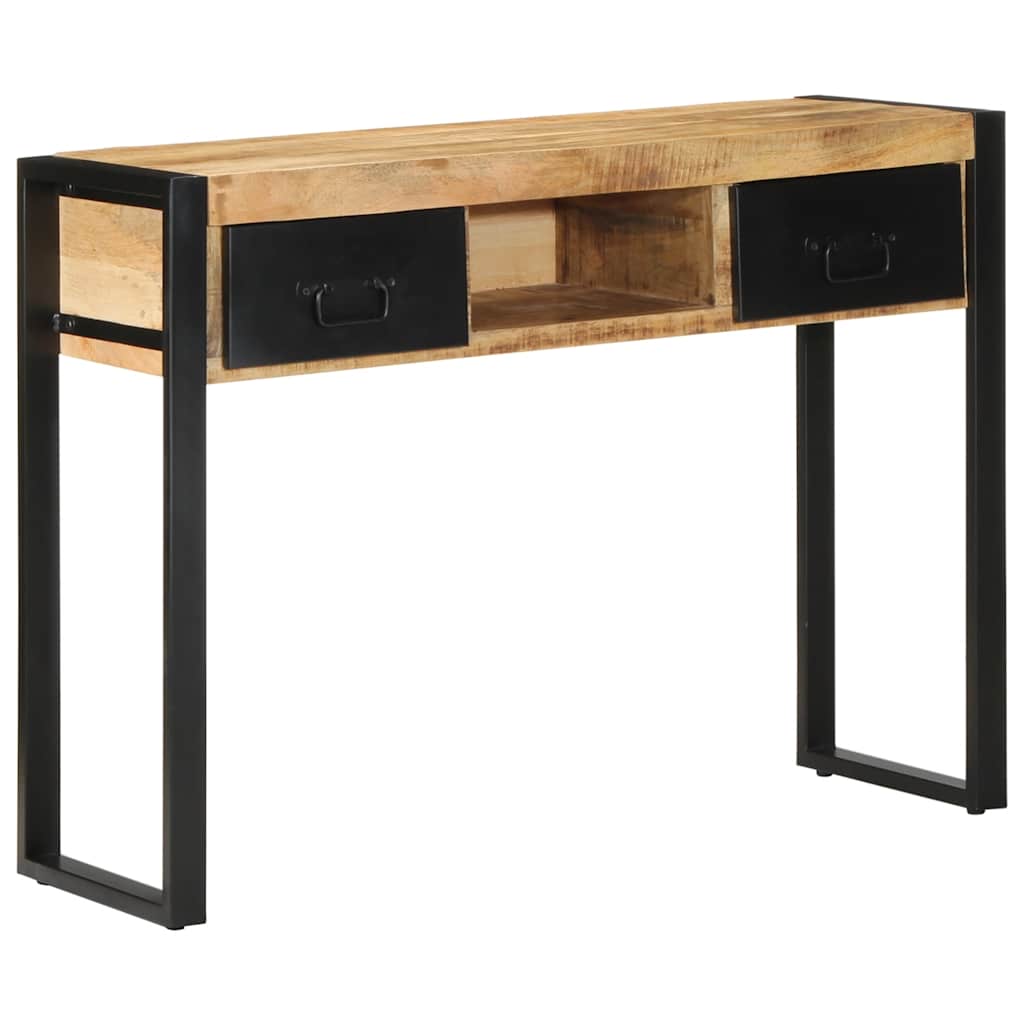 Vidaxl wandtafel 100x35x75 cm massief ruw mangohout