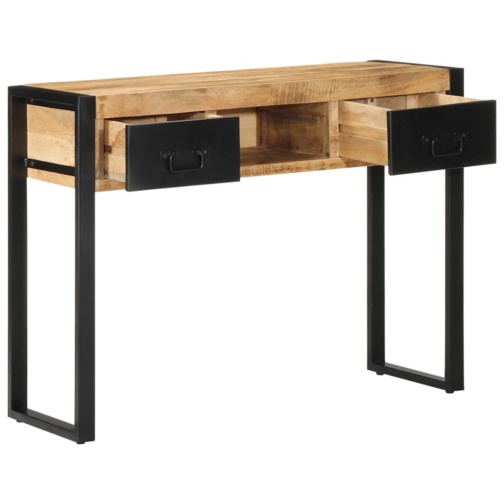 Vidaxl wandtafel 100x35x75 cm massief ruw mangohout