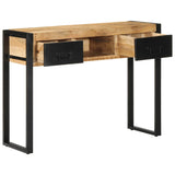 Vidaxl wandtafel 100x35x75 cm massief ruw mangohout