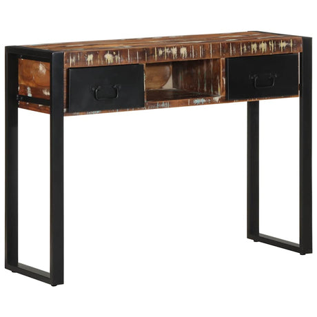 Vidaxl wandtafel 100x35x75 cm massief gerecycled hout meerkleurig