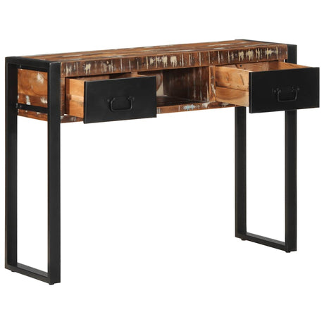 Vidaxl wandtafel 100x35x75 cm massief gerecycled hout meerkleurig
