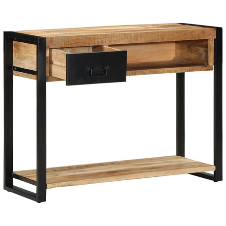 Vidaxl wandtafel 100x35x75 cm massief ruw mangohout