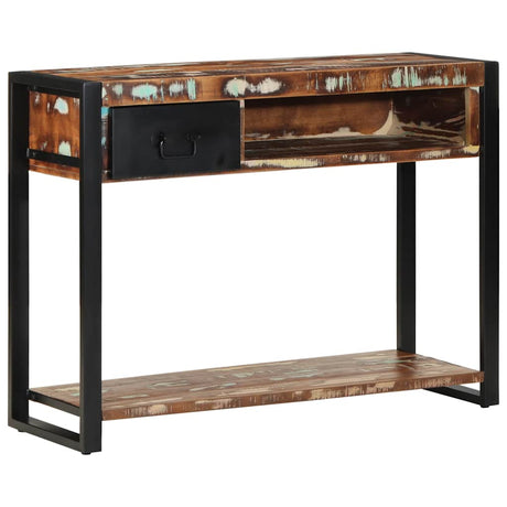 Vidaxl wandtafel 100x35x75 cm massief gerecycled hout meerkleurig