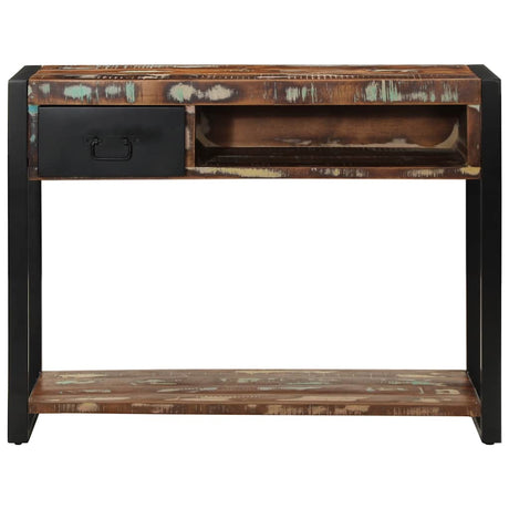 Vidaxl wandtafel 100x35x75 cm massief gerecycled hout meerkleurig
