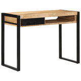 Vidaxl bureau 100x50x75 cm massief ruw mangohout