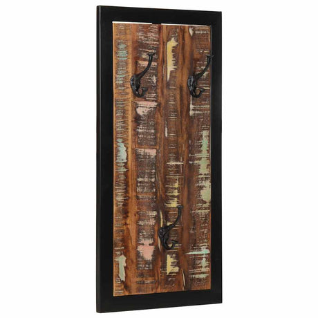 Vidaxl kapstok 40x2x80 cm massief gerecycled hout meerkleurig