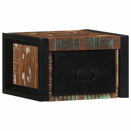 Vidaxl nachtkastje 40x35x25 cm massief gerecycled hout meerkleurig