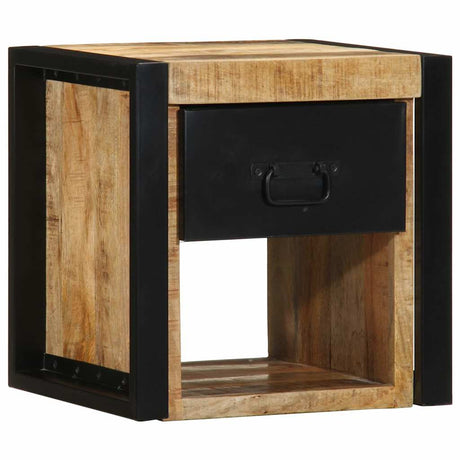 Vidaxl nachtkastje 40x35x40 cm massief ruw mangohout