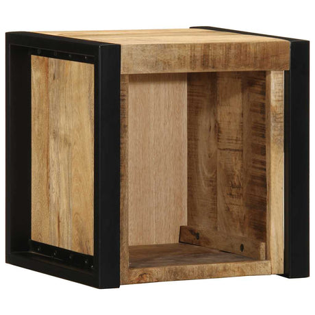 Vidaxl nachtkastje 40x35x40 cm massief ruw mangohout