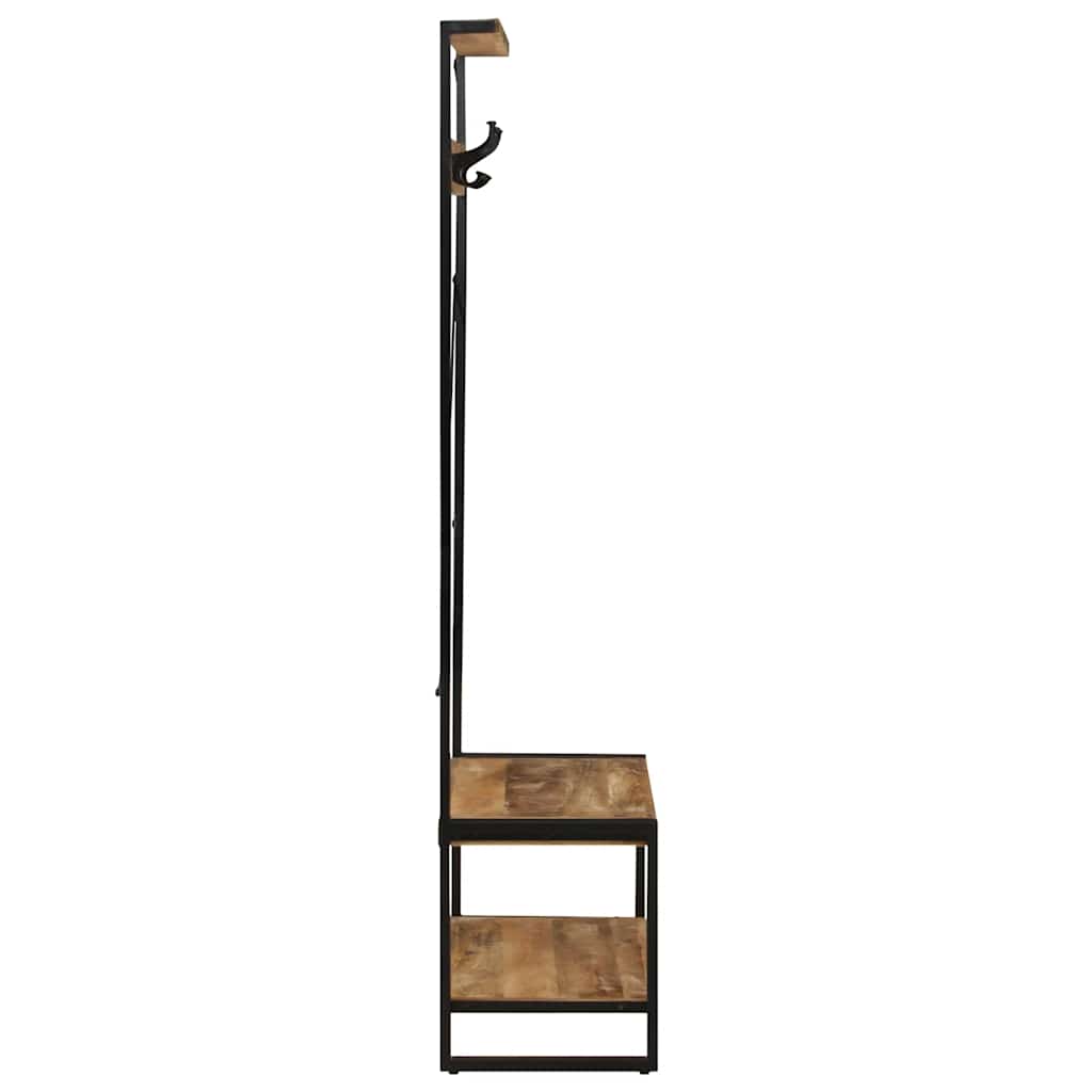 Vidaxl kledingrek 80x40x190 cm massief ruw hout mango