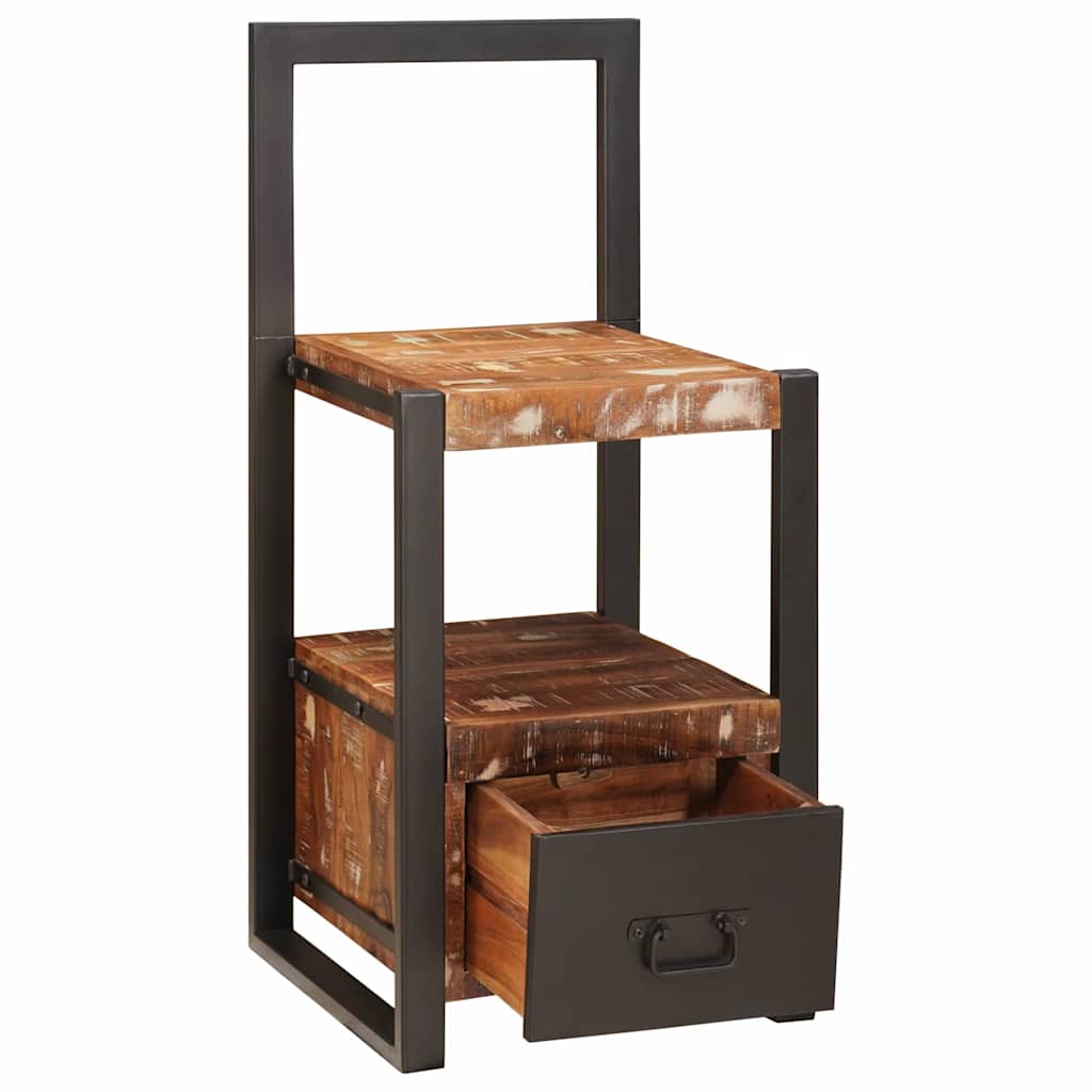 Vidaxl kledinghouder met lade multikleur massief gerecycled hout