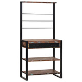Vidaxl keukenrek multikleur en zwart 80 x 40 x 160 cm