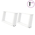 Vidaxl salontafelpoten 2 st u-vormig 60x(30-31) cm staal wit