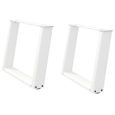 Vidaxl salontafelpoten 2 st u-vormig 70x(42-43) cm staal wit
