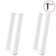 Vidaxl console tafelpoten 2 st u-vormig 28x(72-73) cm staal wit