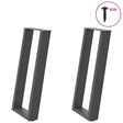Vidaxl console tafelpoten 2st u-vormig 28x(72-73)cm staal antraciet