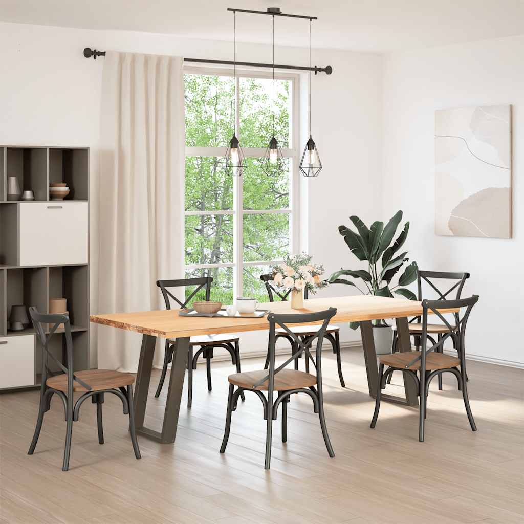 Vidaxl eettafelpoten 2 st u-vormig 60x(72-73) cm staal naturel