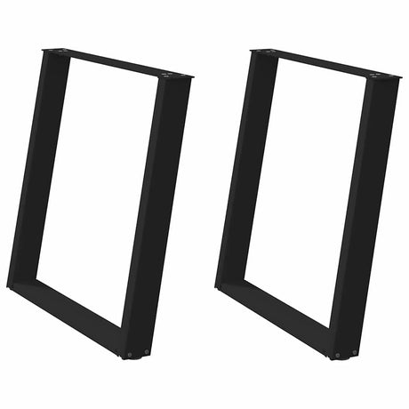 Vidaxl eettafelpoten 2 st u-vormig 70x(72-73) cm staal zwart
