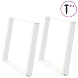 Vidaxl eettafelpoten 2 st u-vormig 90x(72-73) cm staal wit