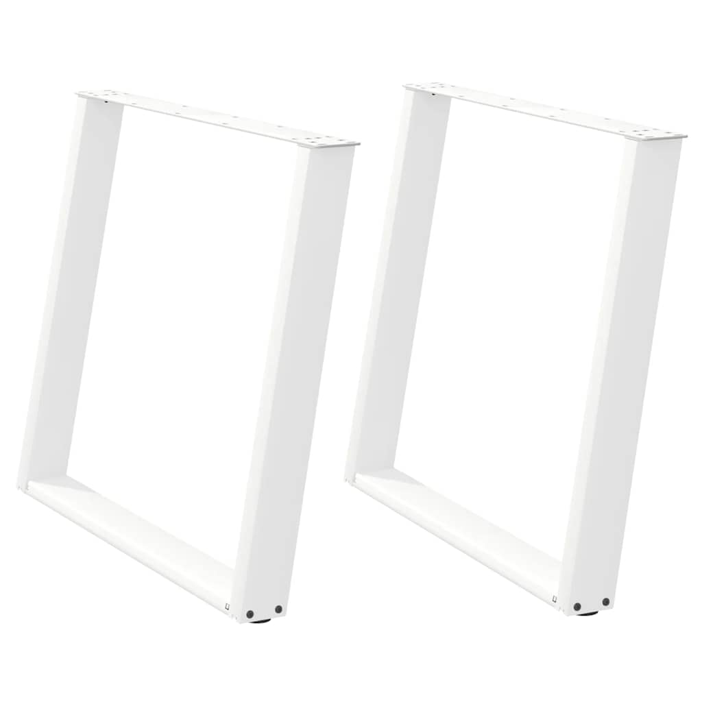 Vidaxl eettafelpoten 2 st u-vormig 90x(72-73) cm staal wit