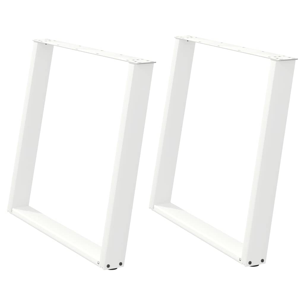 Vidaxl eettafelpoten 2 st u-vormig 100x(72-73) cm staal wit