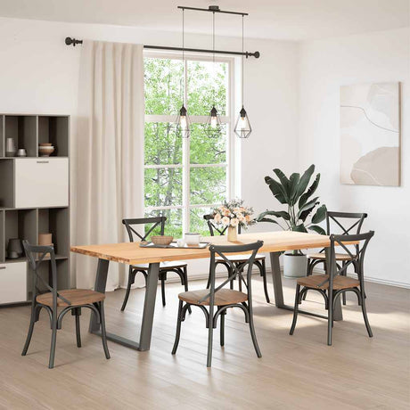 Vidaxl eettafelpoten 2 st u-vormig 100x(72-73) cm staal antraciet