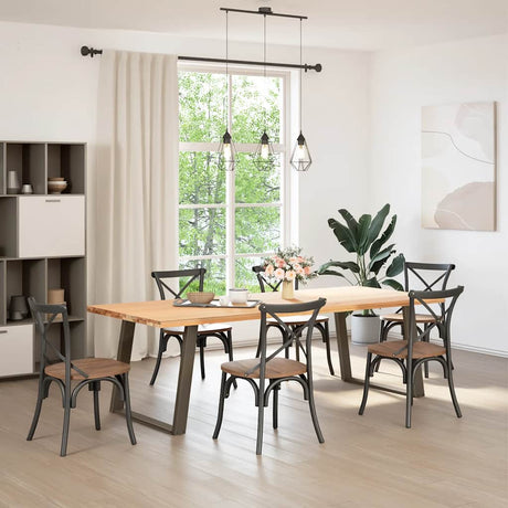 Vidaxl eettafelpoten 2 st u-vormig 100x(72-73) cm staal naturel