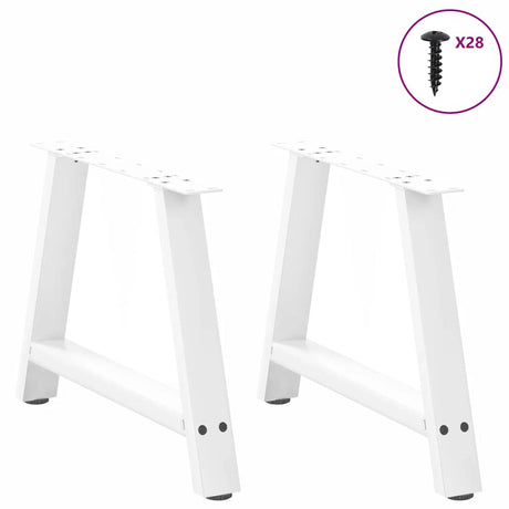 Vidaxl salontafelpoten 2 st a-vormig 60x(42-43) cm staal wit