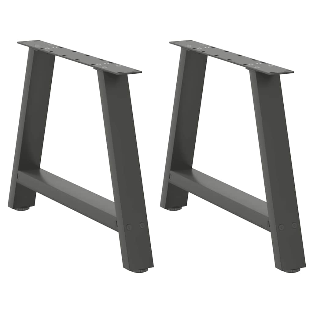 Vidaxl salontafelpoten 2 st a-vormig 60x(42-43) cm staal antraciet