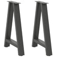 Vidaxl eettafelpoten 2 st a-vormig 60x(72-73) cm staal antraciet