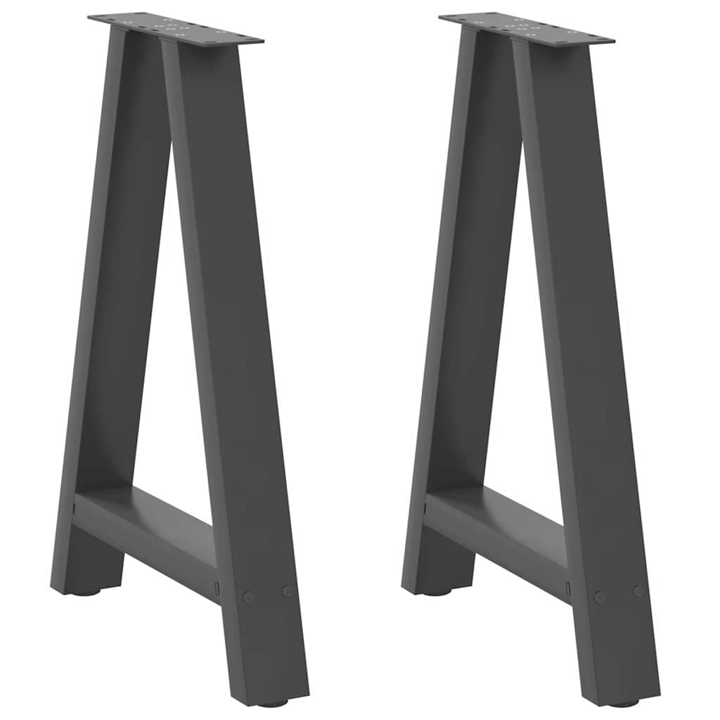 Vidaxl eettafelpoten 2 st a-vormig 60x(72-73) cm staal antraciet