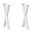Vidaxl salontafelpoten 2 st x-vormig 38x(42-43) cm staal wit
