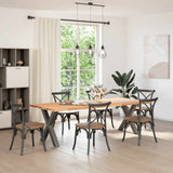 Vidaxl eettafelpoten 2 st x-vormig 80x(72-73) cm staal antraciet