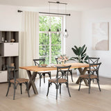 Vidaxl eettafelpoten 2 st x-vormig 80x(72-73) cm staal naturel