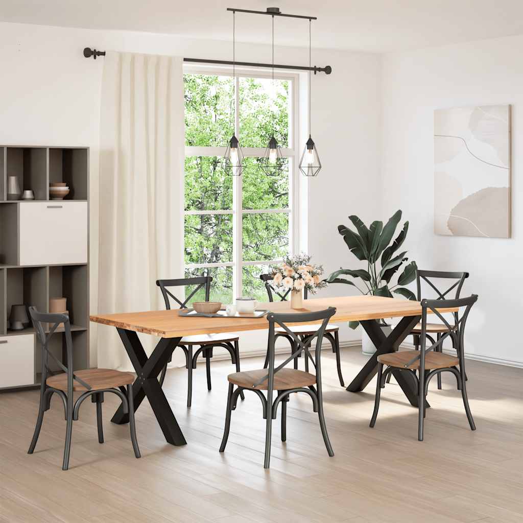 Vidaxl eettafelpoten 2 st x-vormig 90x(72-73) cm staal zwart