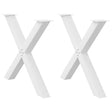 Vidaxl eettafelpoten 2 st x-vormig 90x(72-73) cm staal wit