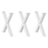 Vidaxl eettafelpoten 3 st x-vormig 80x(72-73) cm staal wit