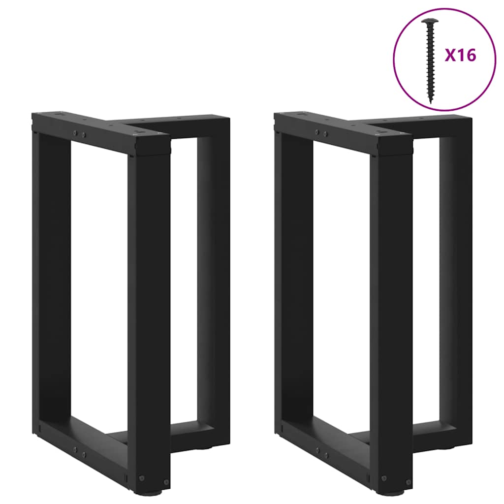 Vidaxl eettafelpoten 2 st t-vormig 50x35x(72-73) cm staal zwart