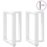 Vidaxl eettafelpoten 2 st t-vormig 50x35x(72-73) cm staal wit