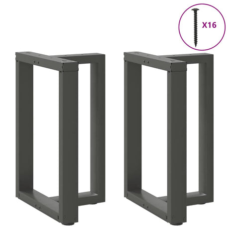 Vidaxl eettafelpoten 2 st t-vormig 60x35x(72-73) cm staal antraciet