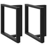 Vidaxl eettafelpoten 2 st t-vormig 80x35x(72-73) cm staal zwart