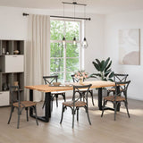 Vidaxl eettafelpoten 2 st t-vormig 80x35x(72-73) cm staal zwart