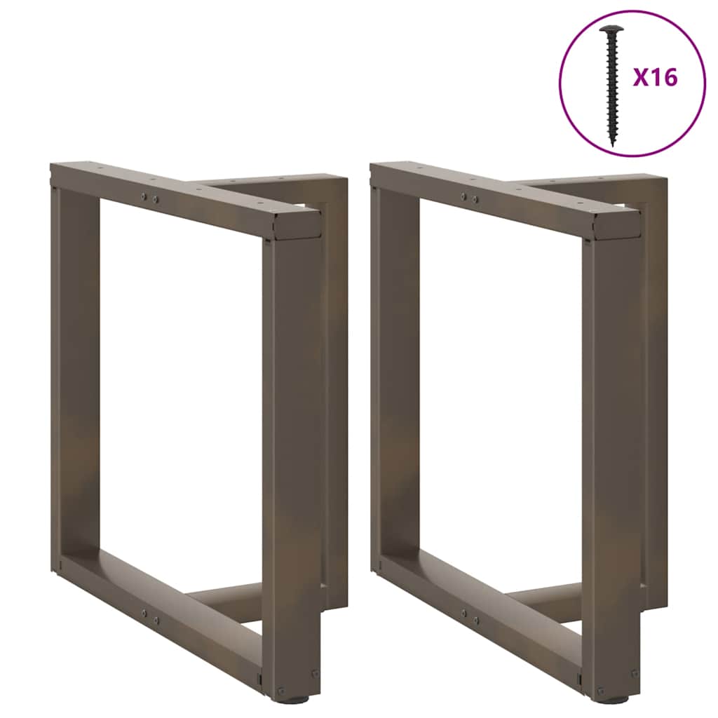 Vidaxl eettafelpoten 2 st t-vormig 80x35x(72-73) cm staal naturel