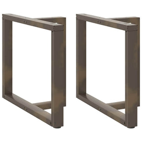 Vidaxl eettafelpoten 2 st t-vormig 100x35x(72-73) cm staal naturel