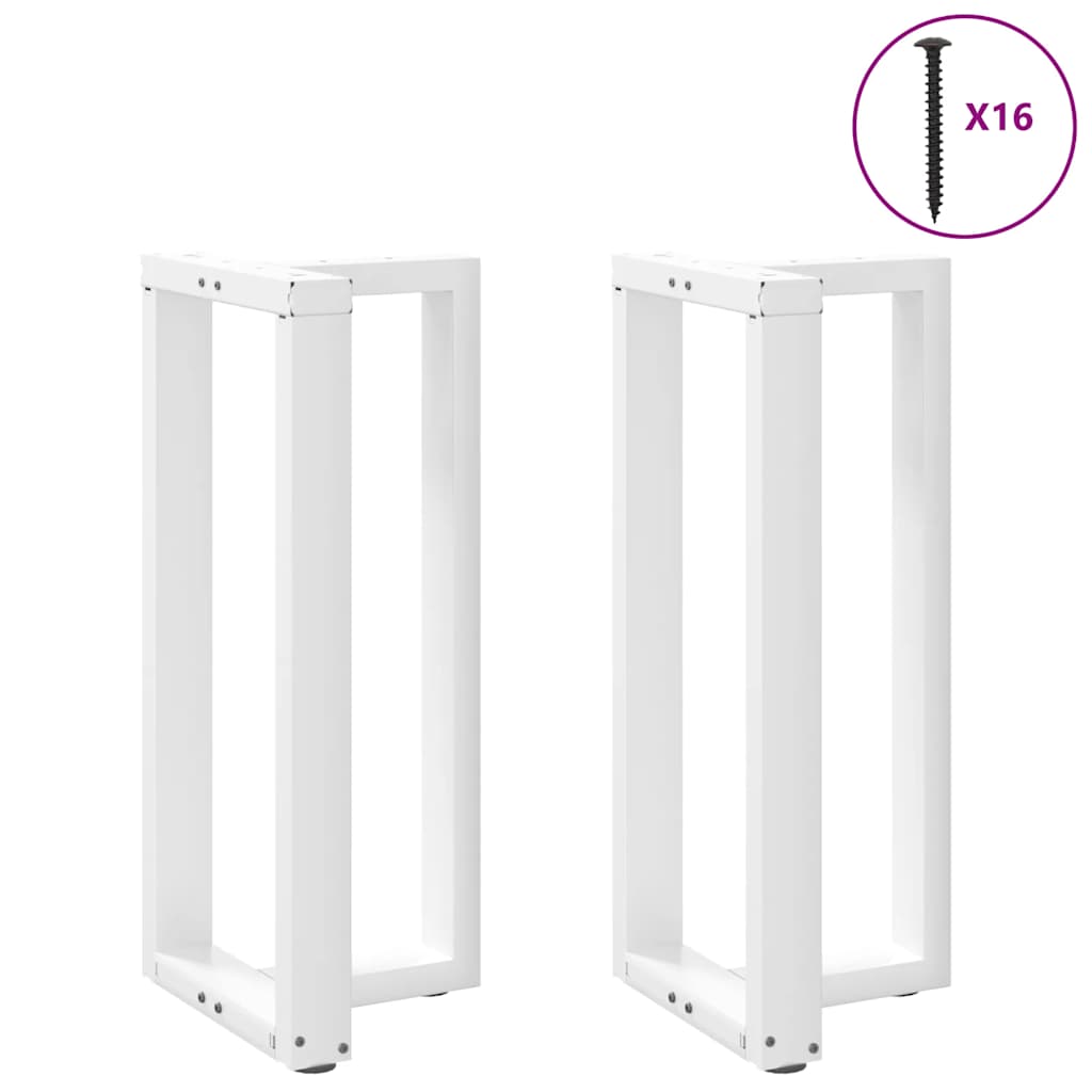 Vidaxl bartafelpoten 2 st t-vormig 40x35x(90-91) cm staal wit