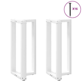 Vidaxl bartafelpoten 2 st t-vormig 40x35x(90-91) cm staal wit