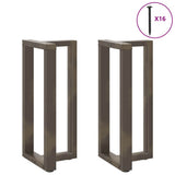 Vidaxl bartafelpoten 2 st t-vormig 40x35x(90-91) cm staal naturel