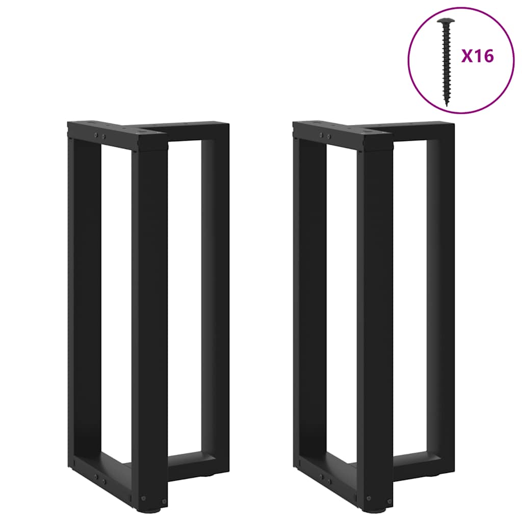 Vidaxl bartafelpoten 2 st t-vormig 50x35x(90-91) cm staal zwart